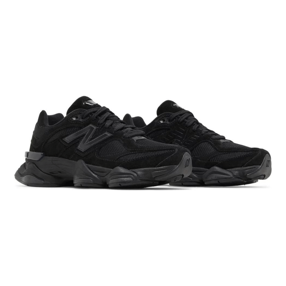 New Balance 9060 'Triple Black Suede Patent'